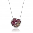 Floral Watermelon Tourmaline Pendant
