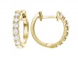 18k Yellow Gold Diamond Hoop Earrings