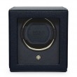 Wolf Navy Cub Single Watch Winder With Cover