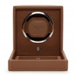 Wolf Cognac Cub Single Watch Winder With Cover 