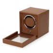 Wolf Cognac Cub Single Watch Winder With Cover 