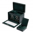 Wolf British Racing Double Watch Winder With Storage
