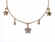 Damaso 18k Rose Gold Diamond Star Necklace