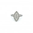 A Platinum Hexagon Diamond Engagement Ring 