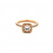 An 18k Rose Gold Round Diamond Engagement Ring