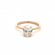 An 18k Rose Gold Oval Diamond Engagement Ring