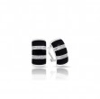 Regal Stripe Onyx Earrings