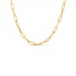 Roberto Coin 18k Yellow Gold Alternating Polished & Fluted Fine Paperclip 22 Link Chain