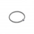Fope 18k White Gold Flex’it Bracelet With Sapphires And Diamonds 
