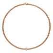 Fope 18k Rose Gold Necklace With Diamonds  