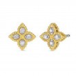 Roberto Coin 18Kt Gold Small Stud Earrings With Diamonds