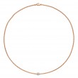 Fope 18k Rose Gold Necklace With Diamonds 