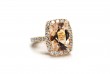 A & Furst 18k Rose Gold Morganite And Diamond Ring