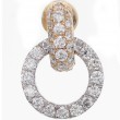 18k Rose And White Gold Diamond Earrings