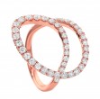 An 18k Rose Gold Diamond Swirl Ring