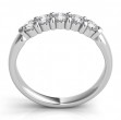 A Platinum Five Diamond Mutual Prong Wedding Ring