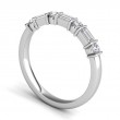 Platinum Alternating Shape Diamond Ring 