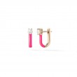 Melissa Kaye Neon Pink Aria U Huggie Hoop Earrings