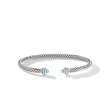 Cable Classic Bracelet with Blue Topaz and Diamonds