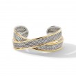 DY Origami Narrow Crossover Cuff Bracelet with 18K Yellow Gold