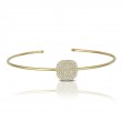 Diamond Fashion Collection 18K yellow gold diamond bangle bracelet totaling 0.38 carats.