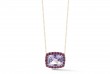 A & Furst Dynamite 18k Blackened Yellow Gold Amethyst And Rubie Pendant Necklace