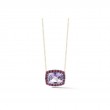 A & Furst Dynamite Pendant Necklace with Amethyst and Rubies