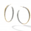 Crossover XL Hoop Earrings with 18K Yellow Gold