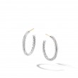 Small Hoop Earrings with Pave Diamonds