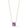A & Furst 18k Yellow Gold Amethyst Pendant Necklace