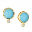 SYNA Turquoise & Diamond Ear Studs