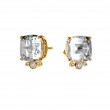 SYNA Mogul Rock Crystal Diamond Earrings