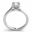 A Platinum Round Engagement Ring Setting