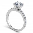 Platinum Pave Semi Mount Engagement Ring