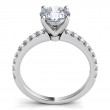 A Platinum Pave Four Prong Engagement Ring