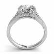A Platinum Pave Diamond Engagement Ring  