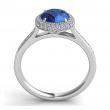 A Platinum Semi Mount Engagement Ring 