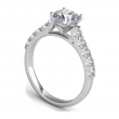 A Platinum Semi Mount Engagement Ring 