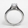 An 18k White Gold Semi Mount Engagement Ring