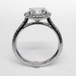 A Platinum Horizontal Pave Engagement Ring