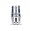 Matthias & Claire Cube Collection Triple Cube Ring WG with Diamonds and Blue Sapphires