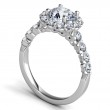 A Platinum Semi Mount Engagement Ring