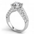 Platinum Royal Prong Pave Diamond Engagement Ring
