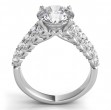 Platinum Royal Prong Pave Diamond Engagement Ring