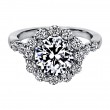 Platinum Semi Mount Engagement Ring 