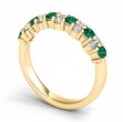 An 18k Yellow Gold Emerald And Diamond Ring