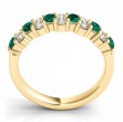 An 18k Yellow Gold Emerald And Diamond Ring