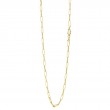 SYNA 18 Karat Yellow Gold Paper Clip Link Chain