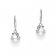 Mikimoto White South Sea Pearl and Diamond Earrings
