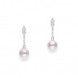 Mikimoto Morning Dew Akoya Cultured Pearl Earrings In 18k White Gold